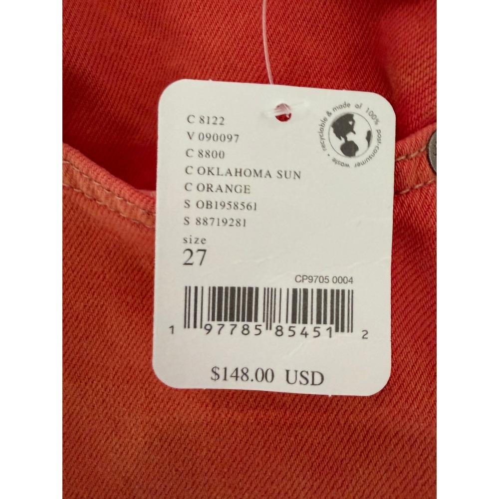 We The Free Waterfalls Baggy Wide-Leg Jeans in Orange Size 27 - Picture 6 of 13
